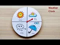 Weather Clock School craft easy Weather wheel making ideas Weather Clock model easy way