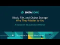 The difference between block file and object storage
