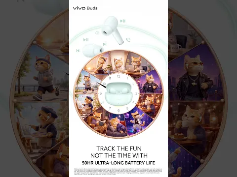 Lose track of time, not the soundtrack, vivo Buds bring 50-hour ultra-long battery life.