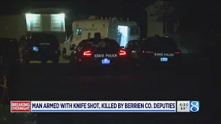 Man armed with knife shot killed by deputies near Niles