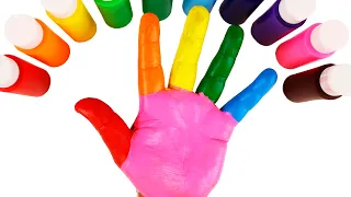 Aprende Los Colores con Temperas Pintando La Mano Videos Educativos