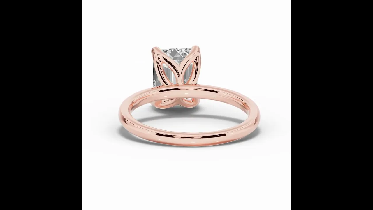 Emerald Cut Lustre Solitaire