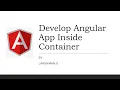 Develop Angular App inside Docker