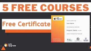 5 Free Certification Courses JavaScript SQL Git Github HTML CSS LetsUpgrade Free Courses