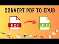 How to Convert PDF to EPUB Online 2026