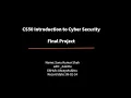 Final Project CS50CY Introduction to Cybersecurity Harvard edX 2024