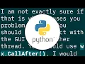 wxPython Pango error when using a while True loop in a thread