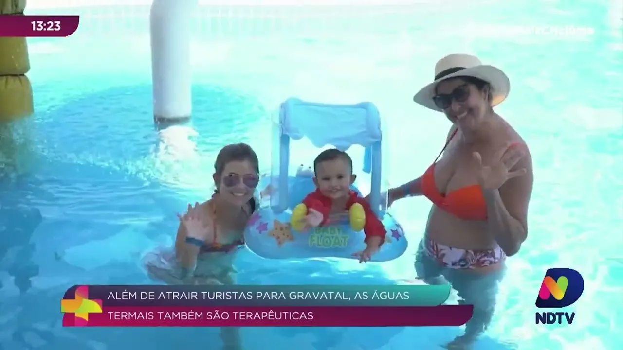 Além das propriedades terapêuticas, águas termais também são atrativo turístico em Gravatal