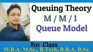 Queuing Theory 1 Queue Model in Operation Research MBA M Sc B Tech BBA B Sc all classes