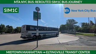 MTA NYC Bus Rerouted SIM1C Bus Full Journey Midtown Manhattan - Eltingville 2026