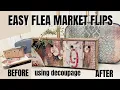 Easy Flea Market Flips with Decoupage