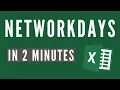 How to use the NETWORKDAYS function in Excel