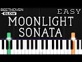 Download Lagu Beethoven - Moonlight Sonata | SLOW EASY Piano Tutorial