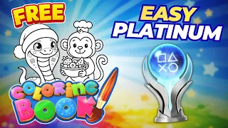 New Free Easy Quick Platinum PS5 Game - Coloring Book Trophy Guide