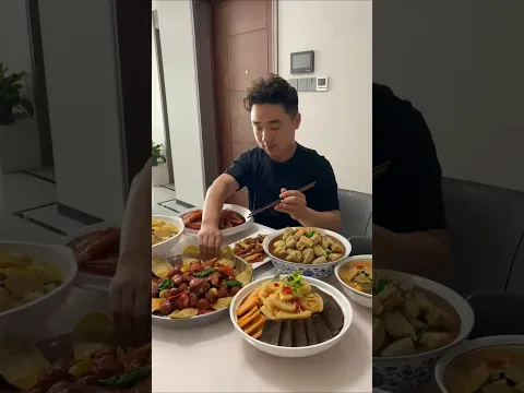The man ate plastic food.