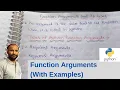 Python Function Arguments and Types with Examples