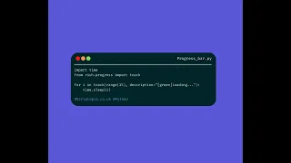 Python rich - Create a progress bar