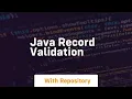 java record validation