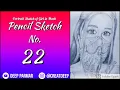 Portrait Sketch of Girl in Mask - Pencil Sketch No 22