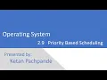 Operating System - 2 9 Priority Based Scheduling