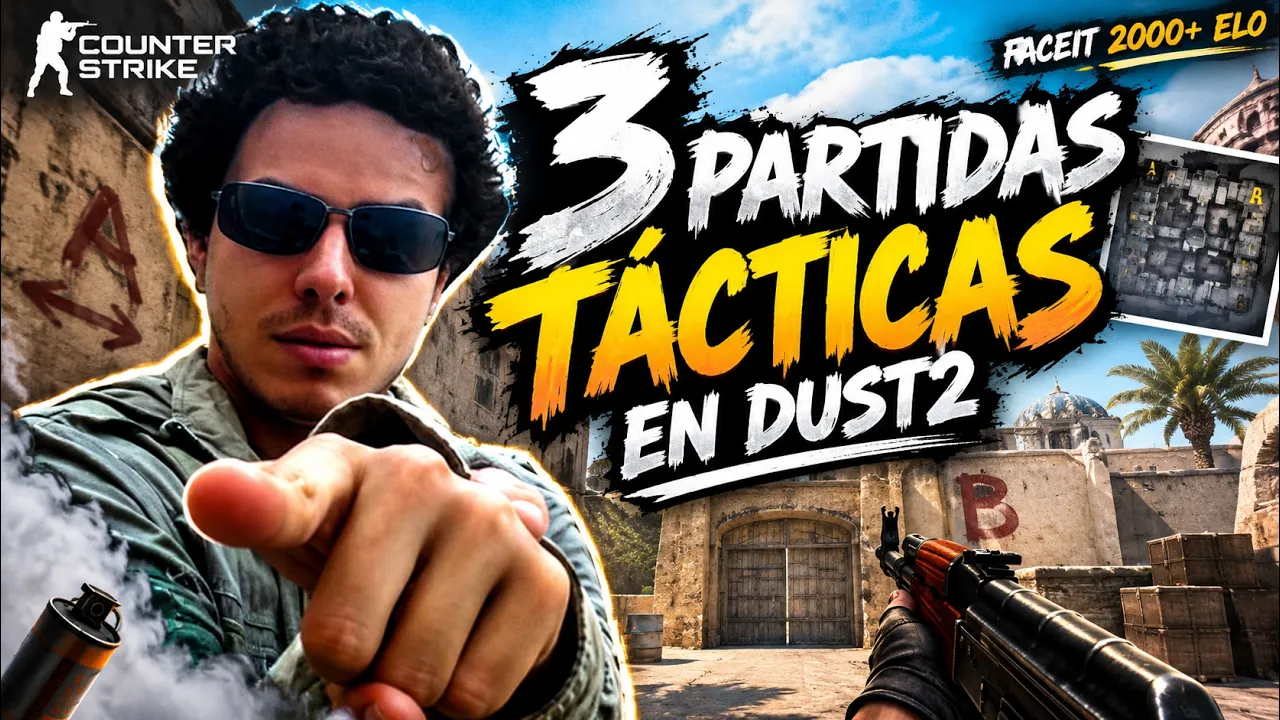 APRENDE a JUGAR DUST2 con ESTAS 3 PARTIDAS TÁCTICAS contra NIVELES ALTOS en #cs2 #counterstrike2