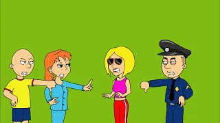Karen berates Caillou and Rosie for buying an M17 rated