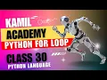 For Loop In Python In Pashto Language Class 30