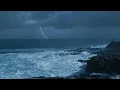Epic Thunderstorm + Huge Ocean Waves + Rain Sounds for Sleeping