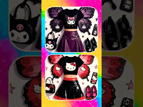 Hello Kitty 🩷 Vs kuromi 💜  Lisa Or Lena #purple #pink #tiktok #shorts #viral #hellokitty #kuromi #vs