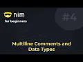Nim for Beginners Multiline Comments and Data Types