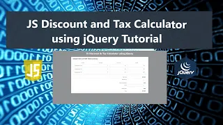 JS Discount and Tax Calculator using jQuery Tutorial