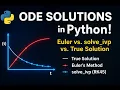 Comparing ODE Solutions in Python Euler s Method vs solve - ivp vs True Solution
