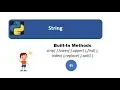 Interview Prep Python Part-45 STRING BUILT-IN METHODS