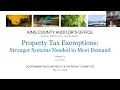 King County Audit Property Tax Exemptions