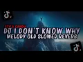 Download Lagu DJ I DON'T KNOW WHY X MELODY OLD  SLOWED REVERB STYLE CANDU VIRAL TIKTOK
