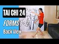 Tai Chi 24 Forms 1-2 Back View Starting Part the Wild Horse s Mane