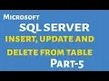 Insert Update Delete From Table Part-5 SQL Server Bangla Tutorials