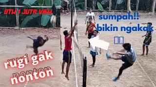 momen lucu saat bermain voli sumpah bikin ngakak