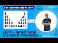 Pattern Printing in JAVA Session 24 Left Right Side Number Triangle Pattern Printing