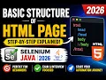 25 Basic structure of HTML Page Selenium Java 2026