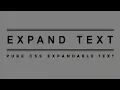 Pure CSS expand text hover tutorial text hover expandable text effect