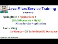 Session 9 SpringBoot SpringData Junits With InMemory H2 DataBase