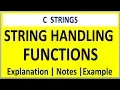 STRING HANDLING FUNCTIONS IN C STRLEN STRCPY STRCAT AND STRCMP IN C