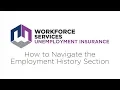 Claimants How to Navigate the Employment History Section