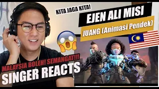 ejen ali misi juang animasi pendek singer reaction