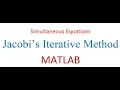 Jacobi s Iterations for Linear Equations in MATLAB
