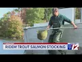 RIDEM crews restocks lakes pond with fish