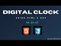 ow to Make Digital Clock Using HTML CSS JavaScript Live Digital Clock Website Project