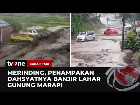Ngeri, Banjir Lahar Gunung Marapi Sumatera Barat Terjang Pemukiman Warga