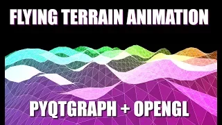 Flying Mesh Terrain Animation using PyQtGraph and OpenGL